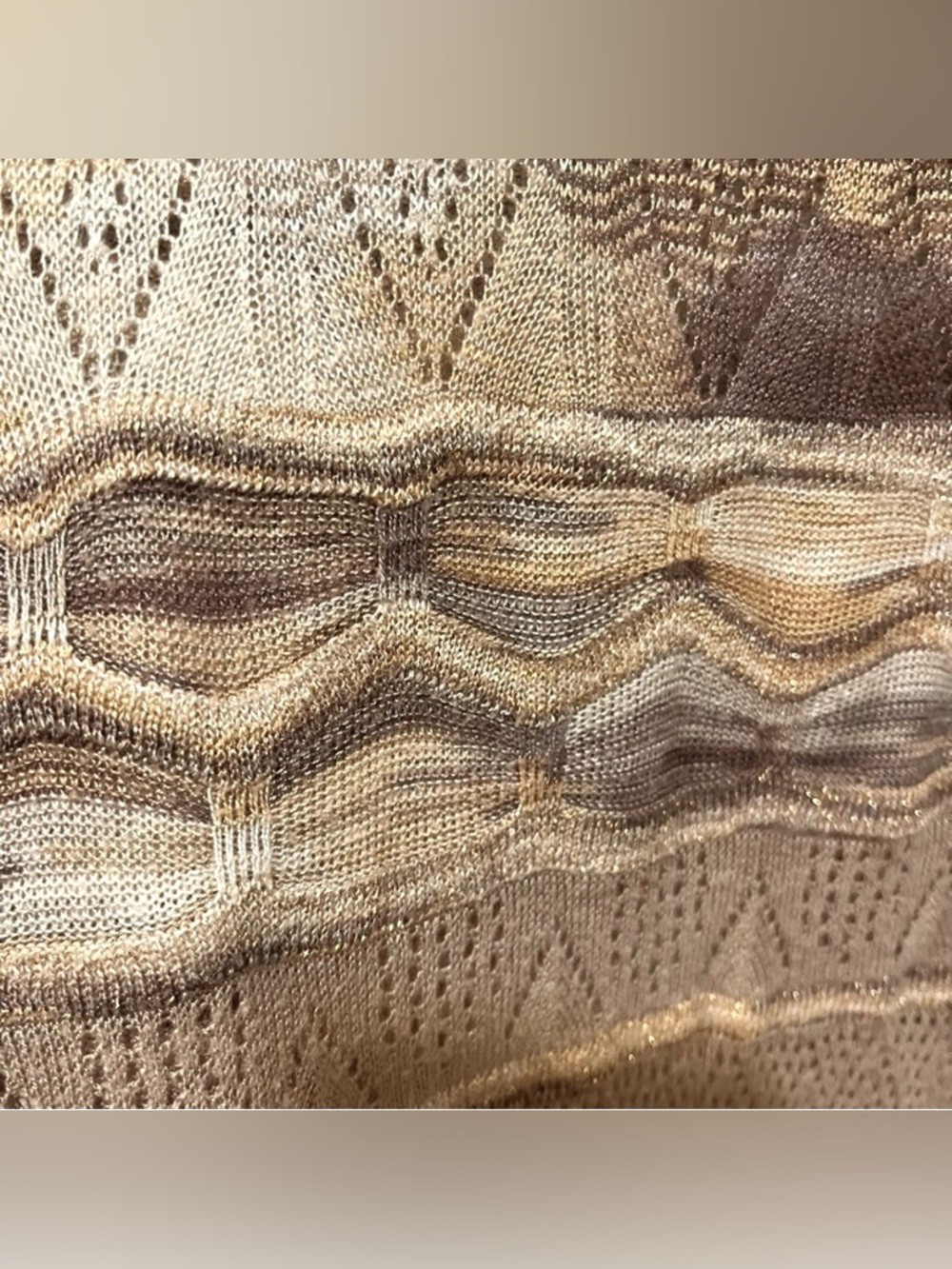 🛍️ $5 ADD-ON | Y2K Suzy Shier Beige-tan Unique Pattern Lightweight Sweater - Picture 10 of 13